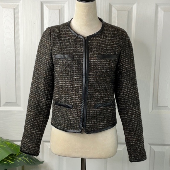 ECRU Women’s Tweed Zip Up Jacket Size XS - Picture 1 of 13